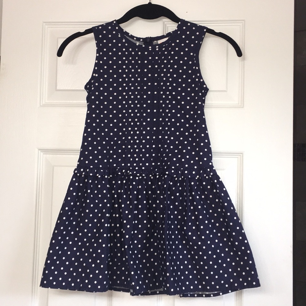 Gymboree girls polka dot cotton sleeveless dress